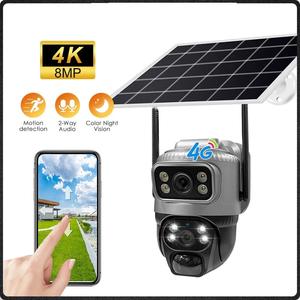 كاميرا مراقبة ريجيس رصاصية متحركة ومائلة ومزودة بتقريب بصري (PTZ) تعمل بالطاقة الشمسية بتقنية 4G بدقة 6 ميجابكسل CMOS، مقاومة للماء بمعيار IP66 مع خاصية كشف الحركة والصوت ثنائي الاتجاه - Product Image 2