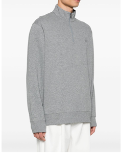 Sudadera de cuello redondo para hombre OEM con logotipo personalizado 330g sudadera holgada con cremallera - Product Image 5