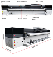 Impresora de Inyección de Tinta Híbrida UV Locor de 3.2m y 5.5m con Cabezal Ricoh G6 para Películas Flexibles, Impresora Híbrida Konica 1024 Rioch G6 de 6.2m