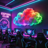 Lámpara de Ambiente 3D Hecha a Mano con Control por Aplicación, Nube de Truenos con Luces RGB para Habitación, Sala de E-sports
