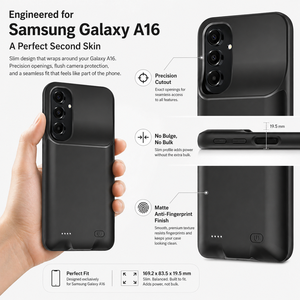 Carcasa con Batería Extendida de 10000mAh, <span class=keywords><strong>Cargador</strong></span> Móvil Delgado, Batería Externa para Samsung A16 A36 A56 S26 S25, para <span class=keywords><strong>Google</strong></span> <span class=keywords><strong>Pixel</strong></span> 10/10 Pro - Product Image 6