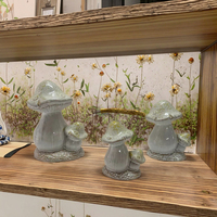 Décoration de table champignon coloré en céramique personnalisable pour figurines de printemps et de Pâques Objets décoratifs