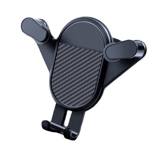 Car Phone Holder Air Vent Clip On Auto Clamping <b>Black</b> Plastic Navigation <b>Bracket</b> For Car Use - Product Image 2