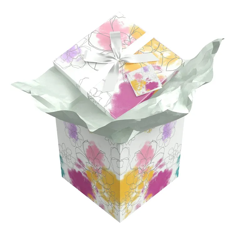 9x9x9 Birthday Christmas Valentine's Day Engagement Large Gift Packaging Box Baby Shower Surprise Box with Lid