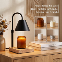 Lampe chauffe-cire électrique élégante et dimmable pour bougies parfumées, idéale pour l'aromathérapie et la décoration intérieure