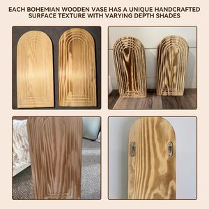 Vases muraux en <span class=keywords><strong>bois</strong></span> en gros pour la décoration du salon, art rustique pour l'entrée de la ferme, décoration intérieure - Product Image 5
