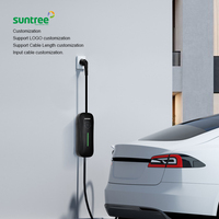 Suntree chargeur portable ev 3.5KW monophasé 16A ev chargeur type 2 chargeur portable avec prise UK 3 broches
