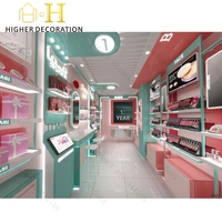 Idées de design pour les présentoirs de magasins de cosmétiques, design intérieur et extérieur de boutiques de maquillage, aménagement de l'agencement des meubles de magasins de cosmétiques