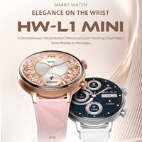 Nuevo Reloj Inteligente HW-L1 Mini con ChatGPT, NFC, Traducción de Idiomas, Monitoreo de Salud, Rastreador de Actividad Física y Deportiva para Mujer