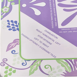 Tapis de sol antidérapants pour <span class=keywords><strong>Mahjong</strong></span> <span class=keywords><strong>en</strong></span> gros, avec motifs violets <span class=keywords><strong>en</strong></span> forme carrée, adaptés aux jeux de <span class=keywords><strong>Mahjong</strong></span>. - Product Image 6