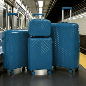 Set di Valigie <span class=keywords><strong>Trolley</strong></span> da <span class=keywords><strong>Viaggio</strong></span> in PP con Logo Colorato Personalizzato, Ruote Silenziose, Set di Borse da <span class=keywords><strong>Viaggio</strong></span> - Product Image 1
