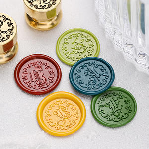 Sello de Cera Mini Láser Serie Letras Góticas con Puntas de Cobre, Estilo Europeo, Pequeños Sellos para Diario, Decoración, Regalo - Product Image 2