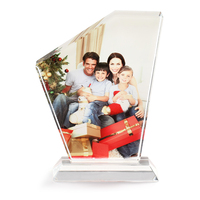 Cadre photo en verre cristal de haute qualité avec revêtement par sublimation polygonal, vente en gros BSJ-11
