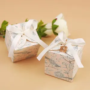优雅方形丝带蝴蝶结包装盒漂亮签约INS结婚纸糖果盒