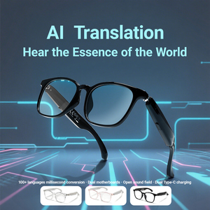 F19 ultimo traduttore AI occhiali Bluetooth-traduzione in tempo reale 100 + lingue riproduzione musicale a mani libere chiamata occhiali intelligenti - Product Image 2