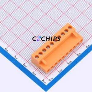MXHT396K-3.96-10P-OE01-Cu-S-A Plug-in Terminal Block P=3.96mm Connector Screw Fixing 1x10P 3.96mm Orange - Product Image 1