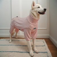 Nouveau pull chaud à col roulé épais et mignon, grande taille, pour la maison, style décontracté, pyjama quatre pattes, vêtements extensibles pour chien