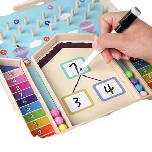 ภายใน 10 เลขสลายลูก<span class=keywords><strong>สอน</strong></span>เด็กโรคเอดส์เชื่อมต่อคณิตศาสตร์บวกหรือ<span class=keywords><strong>ลบ</strong></span>เลขคณิตของเล่นไม้ - Product Image 1