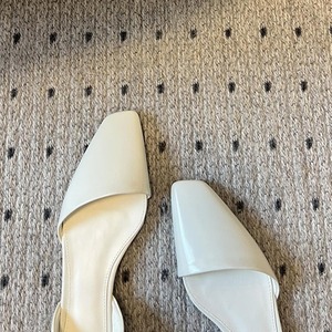 Toreme Xăng đan ba lê đế bằng đơn Phong cách Retro Kiểu Pháp cho nữ mùa hè xéo Miệng mũi vuông nhỏ bằng da thật - Product Image 2