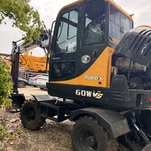 90% NEW Used Hyundai R60WVS <b>Mini</b> Size Wheeled type Excavator R55 R75 R80 R215vs R220 in stock - Product Image 3