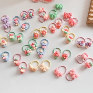 Tali rambut jari kecil anak-anak, aksesori rambut putri serbaguna gadis warna-warni lingkaran rambut tenun warna-warni anak-anak - Product Image 3