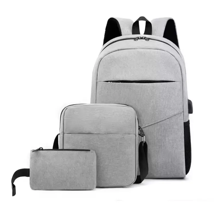 Sympathybag Custom Design Large Capacity Oxford Shoulder Rucksack Men's and Youth Backpack Set with USB Charging for School Use