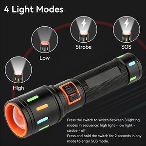 HL-307 mới đầy màu sắc huỳnh quang <span class=keywords><strong>2025</strong></span> <span class=keywords><strong>lumen</strong></span> LED <span class=keywords><strong>Torch</strong></span> trắng Laser mạnh mẽ hợp kim nhôm đèn pin & ngọn đuốc - Product Image 3