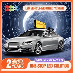 Ngoài trời không thấm nước P5 xe quảng cáo LED hiển thị hai mặt di chuyển taxi màn hình hàng đầu CMS văn bản chức năng OEM đặc điểm kỹ thuật - Product Image 6