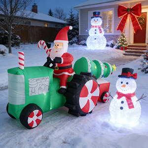 Père Noël gonflable dans un camion pour la décoration des fêtes de Noël - Product Image 5