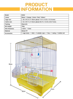 Cage à oiseaux en métal tendance et populaire, petite cage de voyage pour oiseaux vivants, idéale pour l'élevage des canaris - Vente chaude