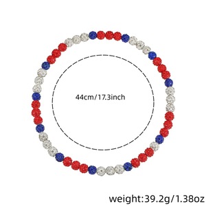 Collier de perles en strass colorés, design sphérique géométrique, bijoux perlés tendance pour le quotidien, style européen et américain - Product Image 4