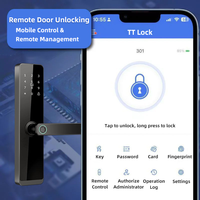 Cerradura Inteligente de Alta Calidad para Apartamentos, Tuya TTLock, con Huella Dactilar, Contraseña, Tarjeta RFID, Llave Digital, Desbloqueo por Nube Wi-Fi, Cerradura Inteligente de Madera