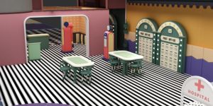 Aire de jeux intérieure souple pour enfants Hotel <span class=keywords><strong>Club</strong></span> Coin de jeu pour enfants Ensemble de meubles de maison de jeu de supermarché - Product Image 4