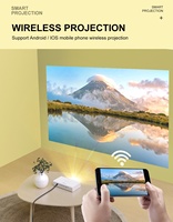 Projecteur de cinéma maison intelligent 1080P pour jeux vidéo, 600 ANSI lumens, rechargeable, sans fil, pour tablette et téléphone