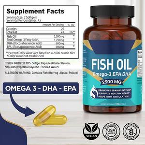 Cápsulas de Ácidos Grasos <span class=keywords><strong>Omega</strong></span> 3, Suplemento Vegano para Hombres y Mujeres, Suplemento de Aceite de Pescado con EPA y DHA - Product Image 4