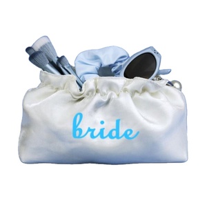 Bachelorette Party Decorations <b>to</b> <b>Be</b> Purse Satin <b>Bride</b> Cosmetic <b>Bag</b> - Product Image 1