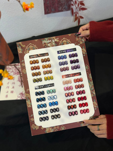 Set di Gel per Unghie Youse 36 Colori Mengjing Island Cat Eye, Perline di Vetro, Polvere Fine, Colla Speciale per Nail Art - Product Image 5