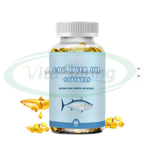 VitaSpring Label pribadi omega 3 minyak ikan Halal Cod minyak hati kapsul Softgel 1000mg Cod minyak hati Softgel - Product Image 1