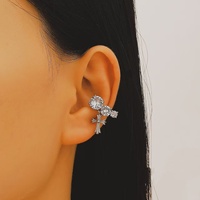Anting-anting kuping hewan mewah bergaya modern berlapis emas dengan zircon mikro, antialergi, tanpa tindik, unisex, untuk pesta