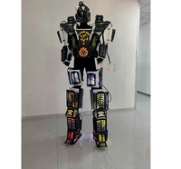 Disfraz de Robot LED Gigante para Desfiles, Decoración LED Amarilla, Marioneta Caminante Transformable en Coche, Disfraz de Robot LED en Venta al por Mayor