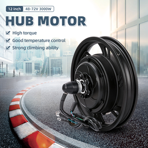 มอเตอร์ฮับขนาด 12 นิ้ว 48-72V 3KW ขนาดเปิด 125 มม. มอเตอร์ฮับไร้แปรงถ่านความเร็วสูงขนาดเล็กสำหรับจักรยานไฟฟ้า <span class=keywords><strong>Fiido</strong></span> Q1&<span class=keywords><strong>Q1S</strong></span> - Product Image 2