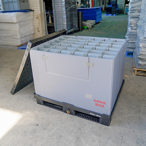 Caja <span class=keywords><strong>de</strong></span> Plástico Plegable y Apilable para Paletización, con Tapa Corrugada, Reciclable, para Almacenamiento a Granel en Almacenes - Product Image 5