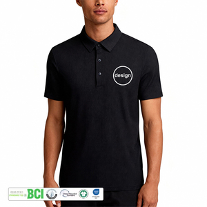 Camiseta de Golf de Alta Calidad OME, a Rayas, con Logotipo Personalizado, 100% Algodón, Secado Rápido, Lona de 250g, Uniforme para Hombre, Venta al Por Mayor - Product Image 1