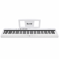 Piano numérique portable de haute qualité en gros, logo personnalisé, couleur au choix, pour la maison et les voyages, rangement facile, clavier de piano numérique 88 touches