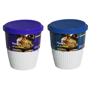 Inject Plastic cupnoodle with lid 530ml 100mm diameter 90g <b>IML</b> <b>labels</b> anti high temperature 100℃ PP food grade material <b>supplier</b> - Product Image 5