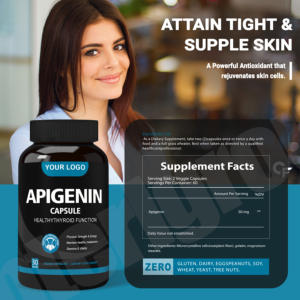 OEM suplemen tidur antioksidan <span class=keywords><strong>Apigenin</strong></span> ekstrak Chamomile makanan <span class=keywords><strong>apigenin</strong></span> capsules - Product Image 2