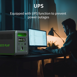 Ecoplay 1200W Trạm điện cầm tay 1024wh LiFePO4 pin năng lượng mặt trời nạp tiền <span class=keywords><strong>2</strong></span>,000 + chu kỳ nhà khẩn cấp cắm trại đèn pin - Product Image 3