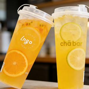 16 oz Custom Clear Double Wall Plastic Cups Lids Reusable LED Party Cup Liquid Activated <b>Light</b> Drinkware Juice PET Material - Product Image 2