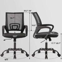 Chaise de bureau visiteur en maille de haute qualité avec accoudoirs, vente en gros