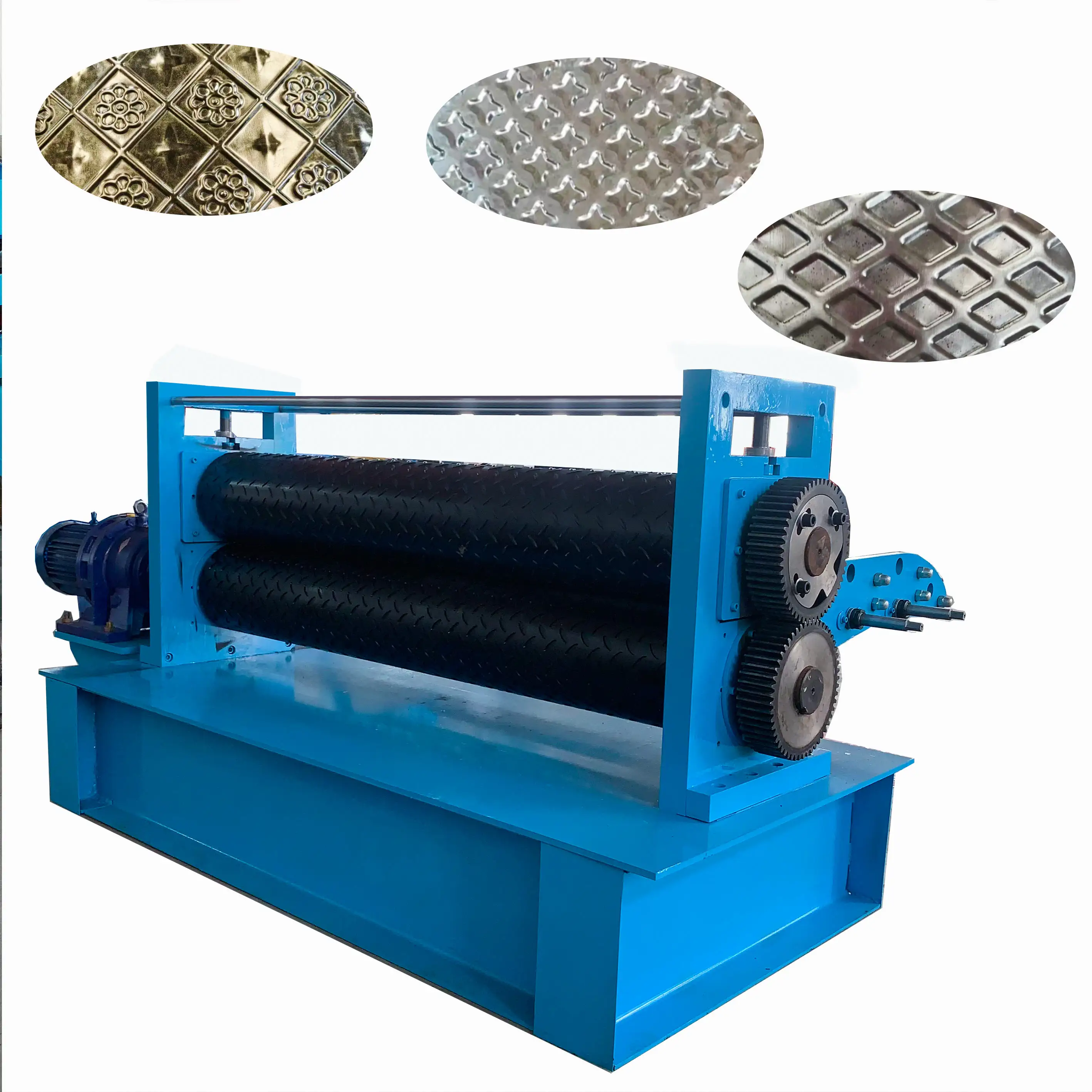 Mesin cetak timbul pelat pola logam, mesin cetak timbul penggulung dingin otomatis mesin embos bergelombang air